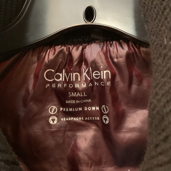 CALVIN KLEIN Performance Burgundy Metallic Down Puffer Coat S - Picture 6 of 9
